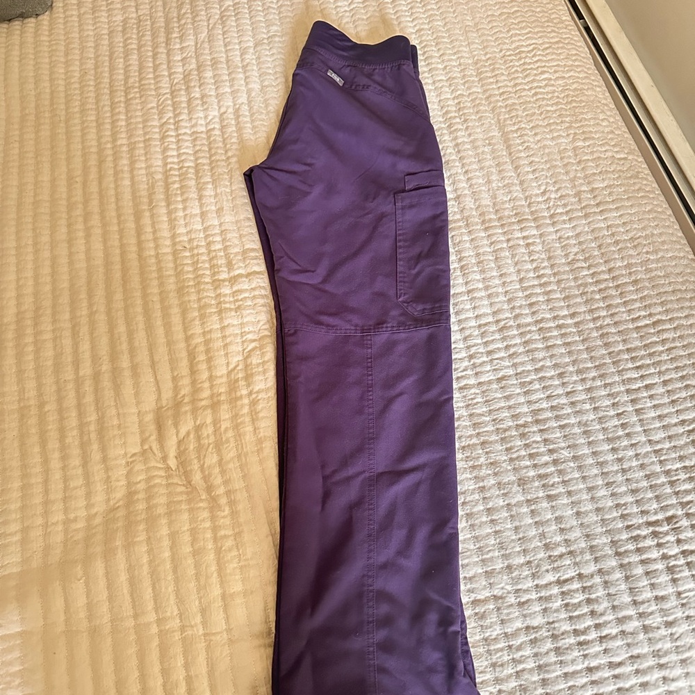 FIGS KADE PETITE XS PURPLE SHADOW SCRUB PANTS